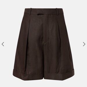 Loro Piana Tailored High-Waist Pleated Dorin Bermuda Shorts.